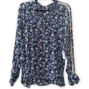 Free People Skyway Drive Floral Blouse NWT